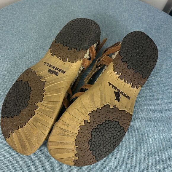 Merrell San Remo li Outdoor Brown And Tan Strappy Sandals Size 9 - Picture 6 of 7